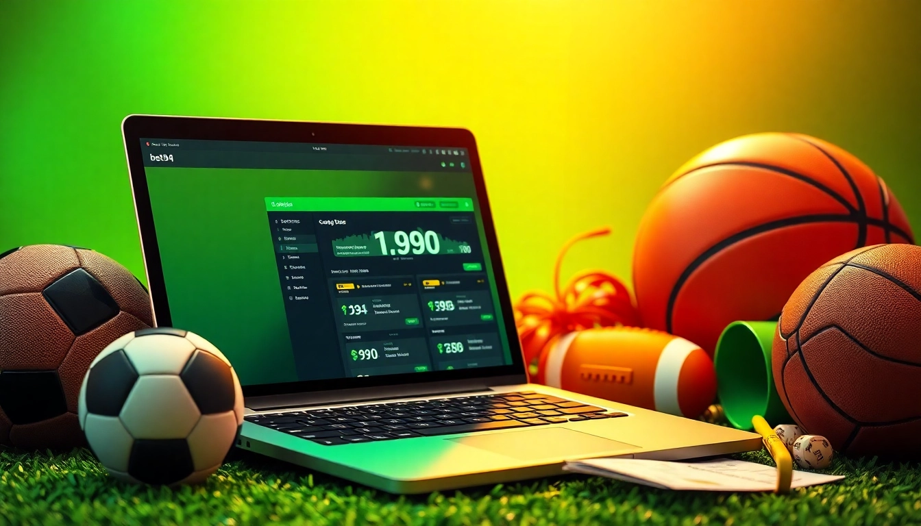 Experience the excitement of betting on bet994.net with various sports equipment.