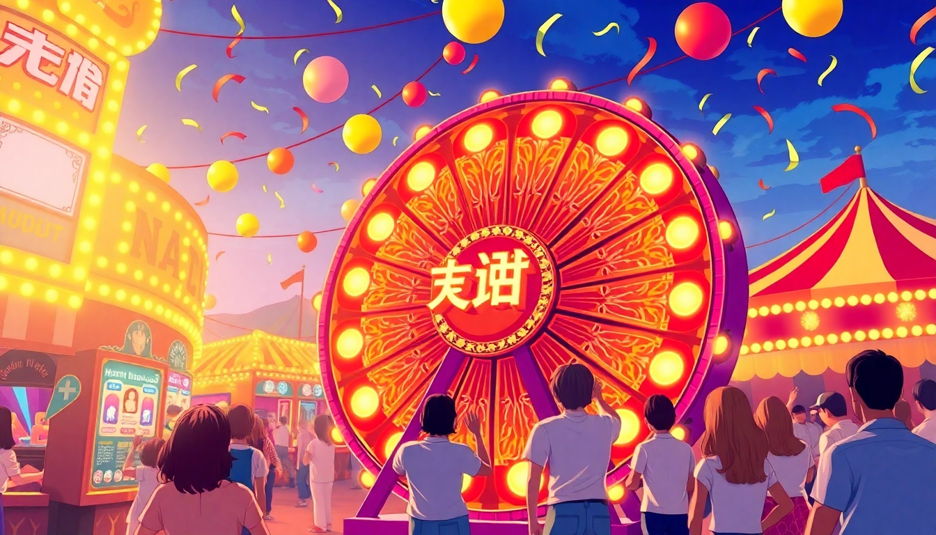 Spin the vibrant wheel of สปินฟรี at the carnival for exciting rewards!