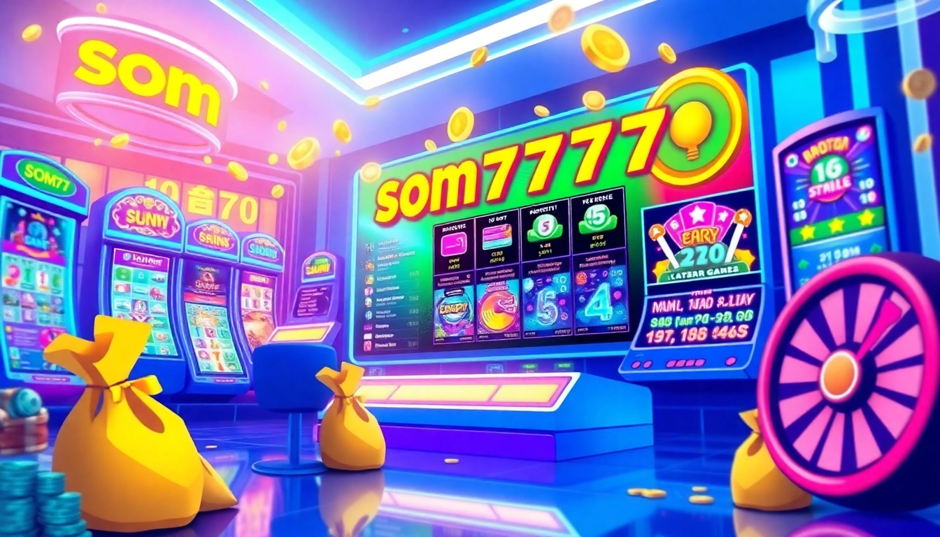 Discover an exciting lottery gaming interface on som777, featuring vibrant graphics and engaging gameplay.