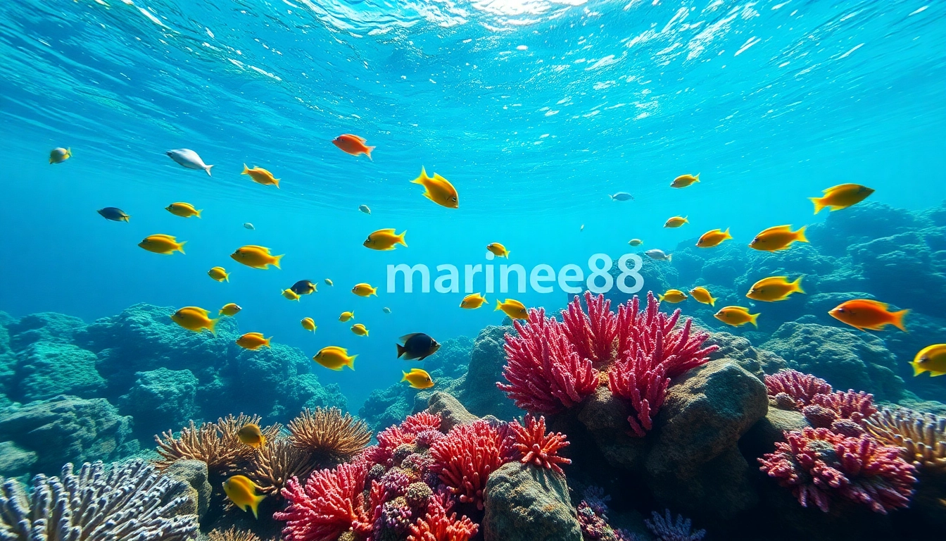 Experience the captivating underwater world of marine88, showcasing vibrant coral reefs and colorful fish.