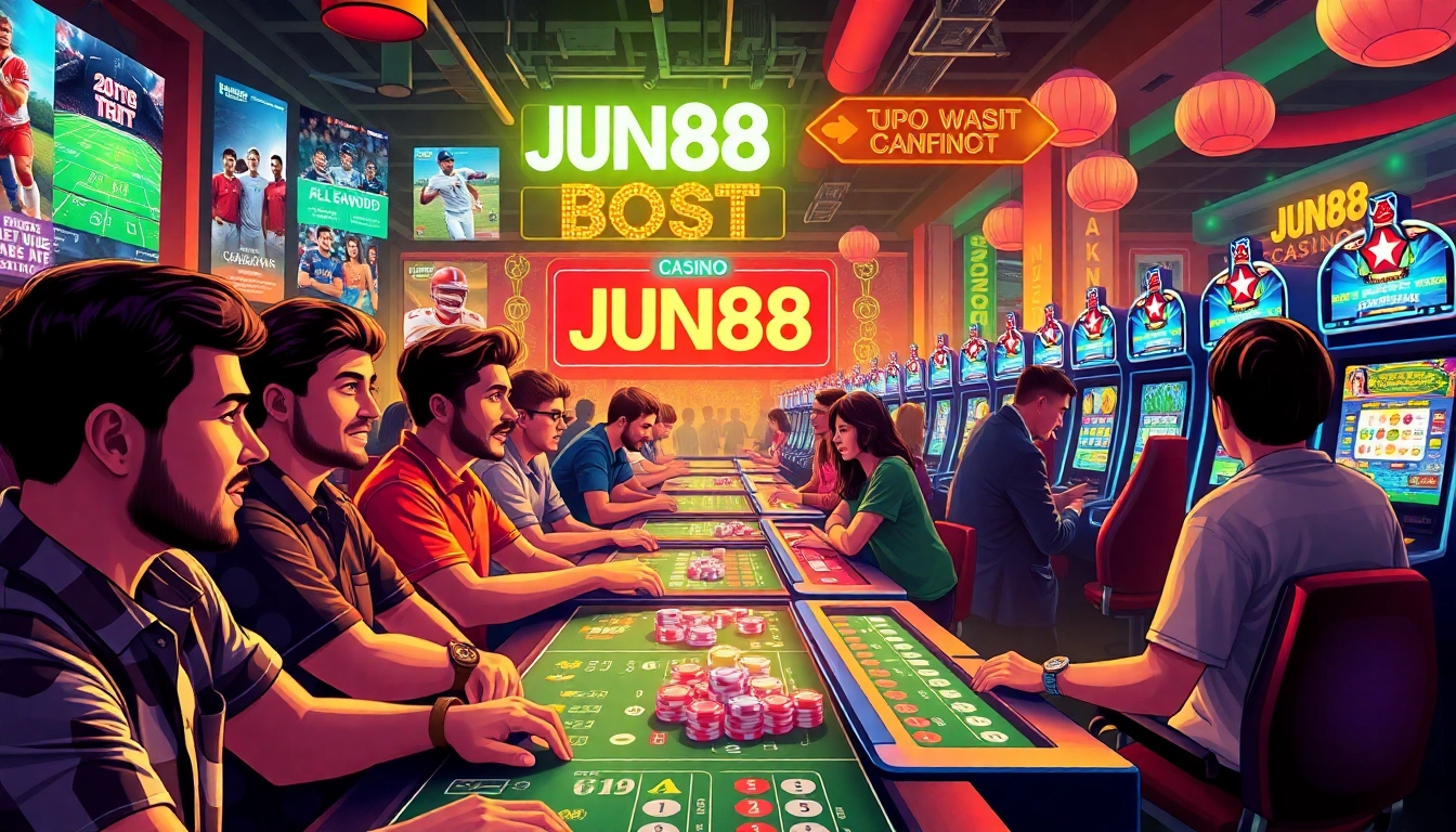 Experience the exhilarating atmosphere of online gaming at https://jun88casino.top/ with vibrant players and games.