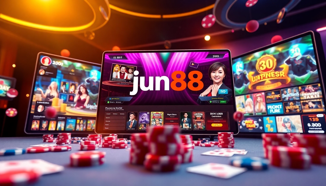 Experience the excitement of online gaming with jun88's vibrant platform.