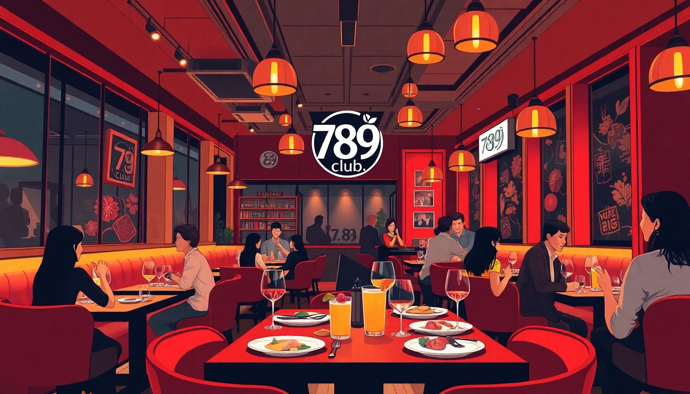 Experience the vibrant atmosphere of 789club.restaurant with guests savoring delicious meals in a stylish setting.