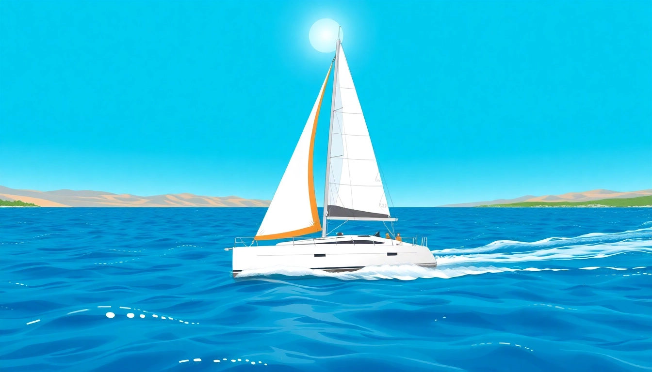 Experience the agility of a J88 sailboat racing across vibrant waters.